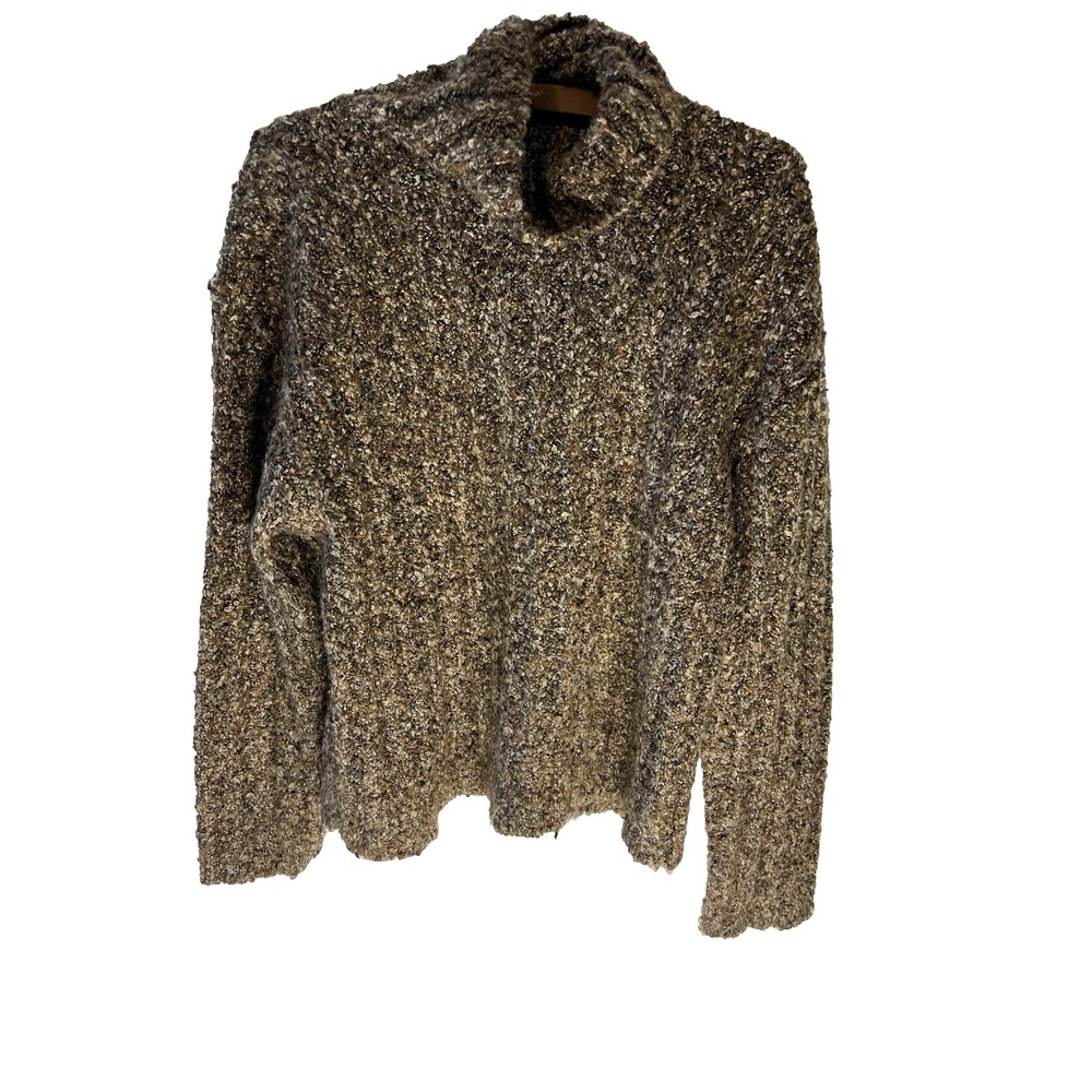 Vtg United Knitwear Chunky Knit Brown Sweater Women M Cozy Crunchy‎ Granola